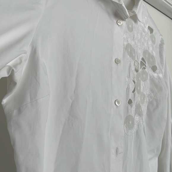 Salvatore Ferragamo White Buttoned Down Shirt / Size 14 - Picture 10 of 11